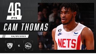 Cam Thomas has HISTORIC 46-PT night in Nets’ loss to 76ers | NBA on ESPN