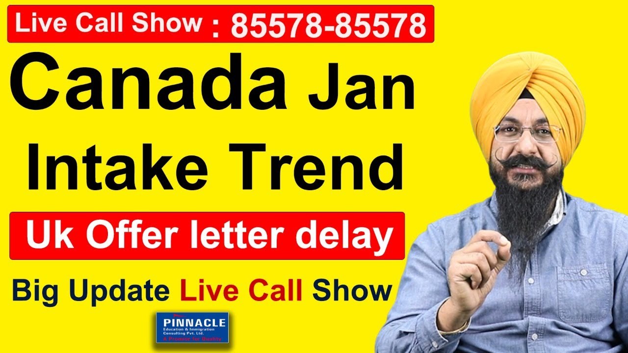 Canada Jan Intake Trend | Uk Offer letter delay | Live Call Show ...