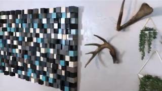 DIY Colorful Wall Block Art Sound Dampener How to