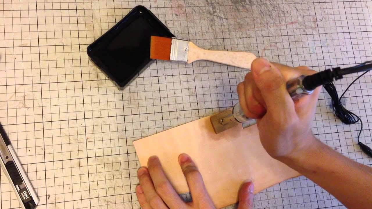 Custommade Brass Stamp Heat Branded effect on Leather YouTube