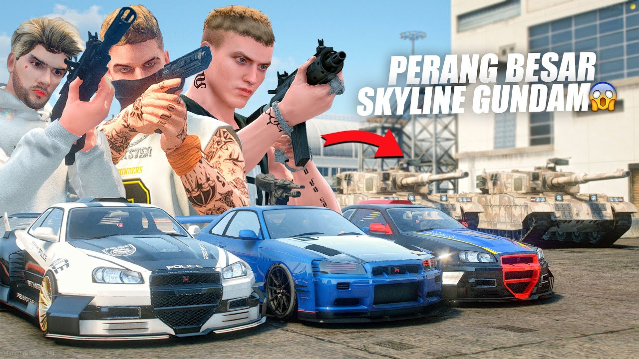 SAATNYA PERANG BESAR KEI DAN SKYLINE GUNDAM DIJEBAK !! GTA 5 ROLEPLAY