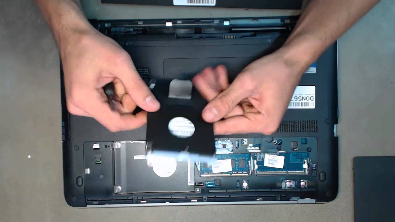 Ремонт ноутбука. Замена винчестера в ноутбуке HP450 G2 - YouTube