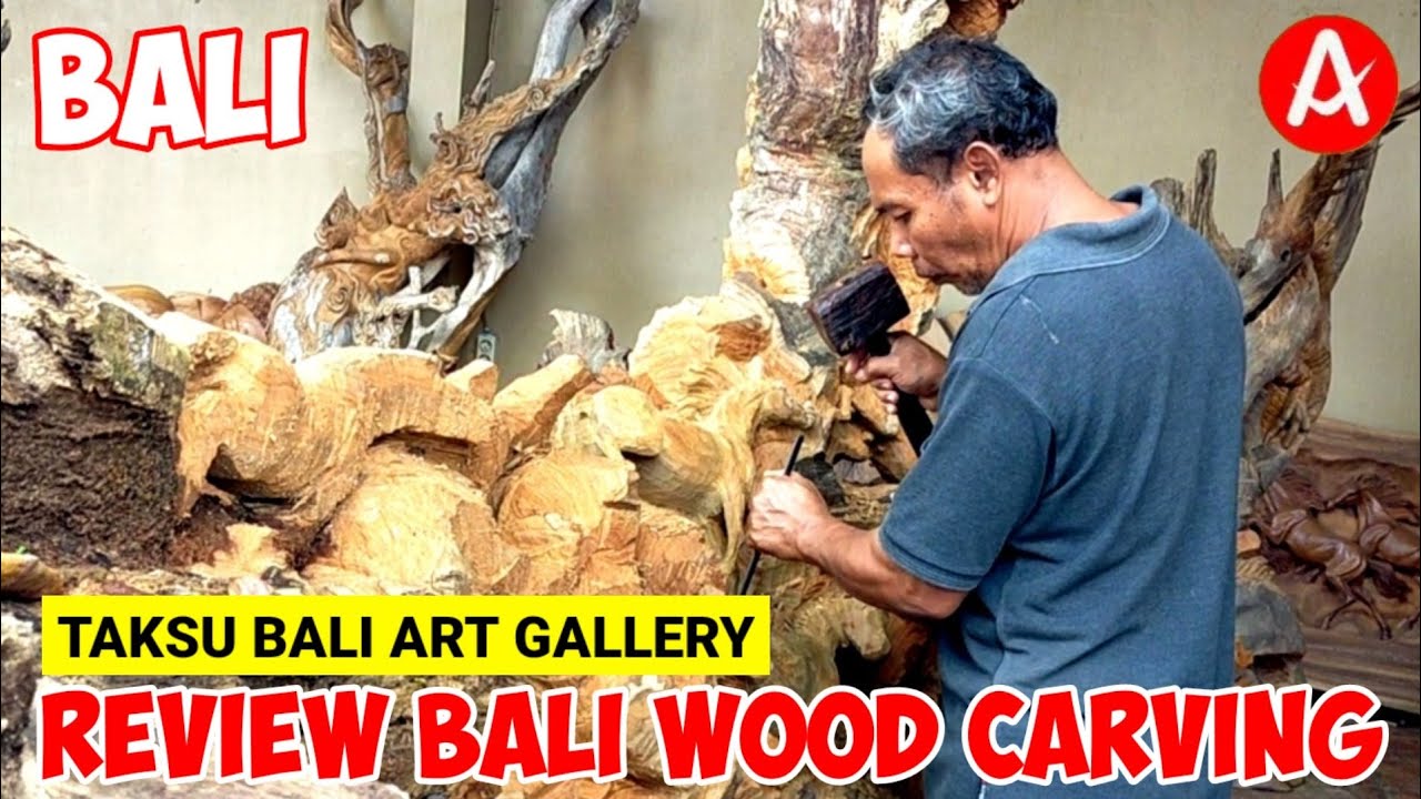 BALI WOOD CARVING || Taksu Bali Art Gallery in Ubud