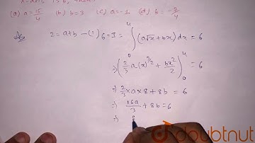 If a curve y =a sqrtx+bx passes through point (1,2) and the area bounded by curve, line x=4 and ...