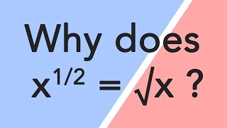 Why does x to the half power mean square root?