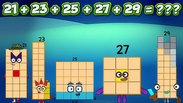 NUMBERBLOCKS OPTELLEN VAN ONEVEN GETALLEN | OPTELLEN VAN 5 ONEVEN GETALLEN | LEREN TELLEN | LEARN...