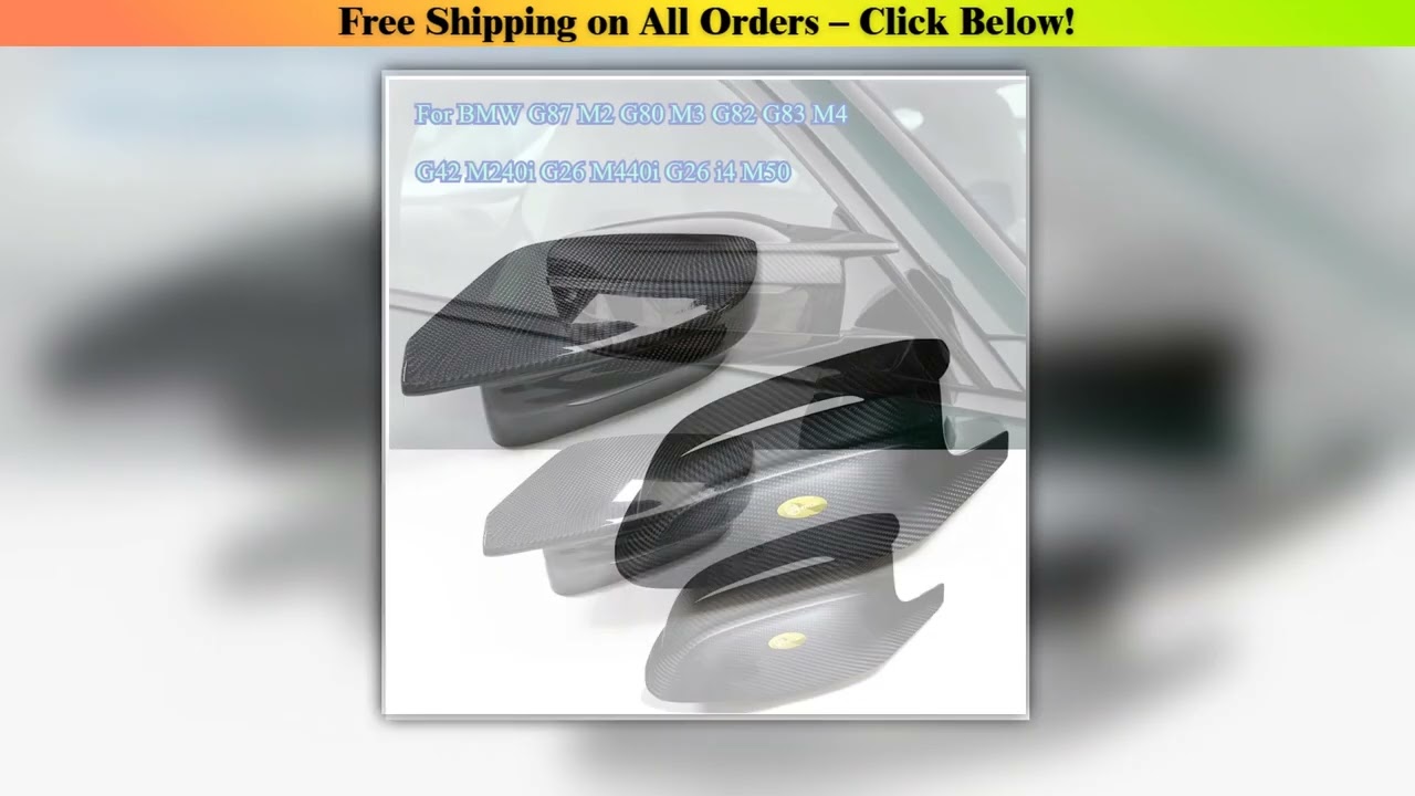 Dry Carbon Fiber Rearview Exterior Side Mirror Caps LHD For BMW M240i M440i i4 M50 M2 G87 M3 G80