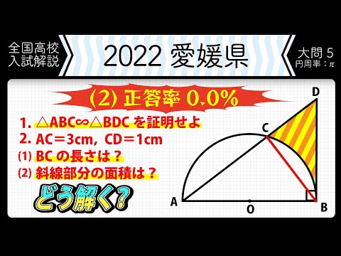 塾講師オリジナル数学解説 全問動画付 愛媛 公立高校入試 2022-24 過去問 塾講師オリジナル数学解説 自校作成10校(全解説動画付)2022高校