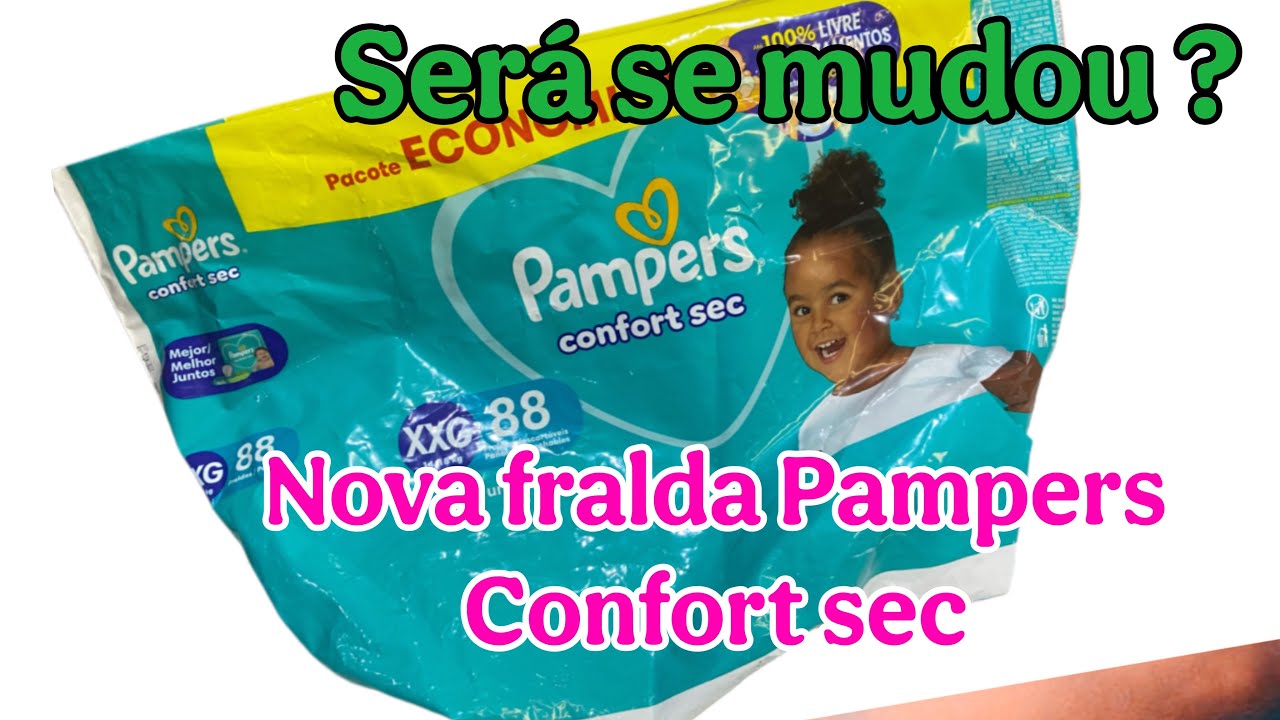 Resenha nova fralda Pampers Confort sec  com elástico na cintura   
