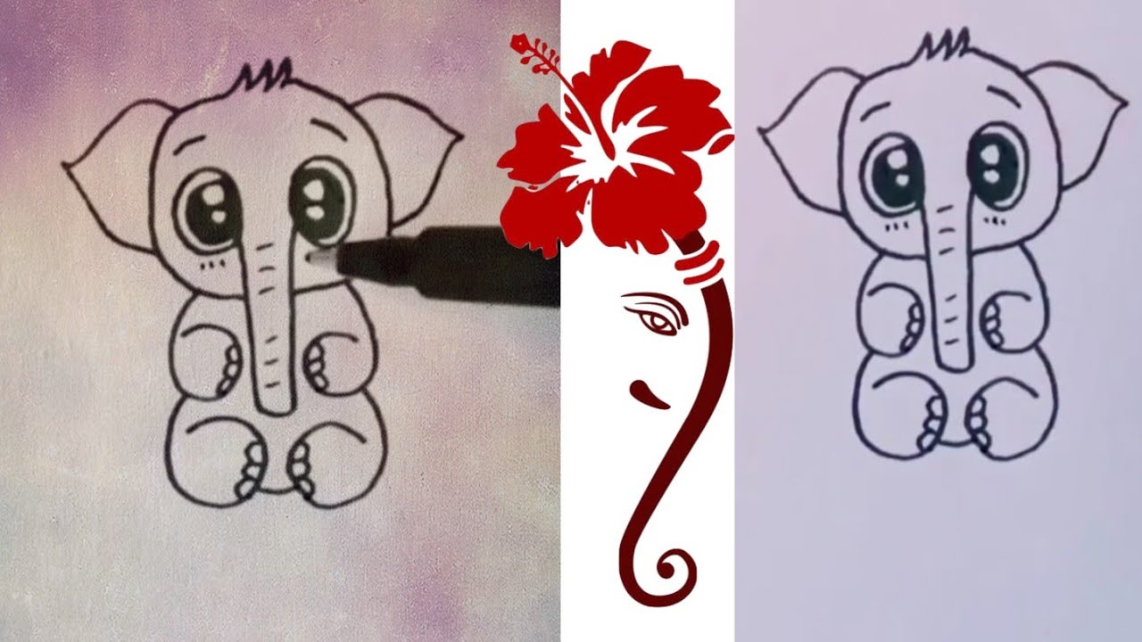 How to draw a Bal Ganesha for kids easy drawing | short video 