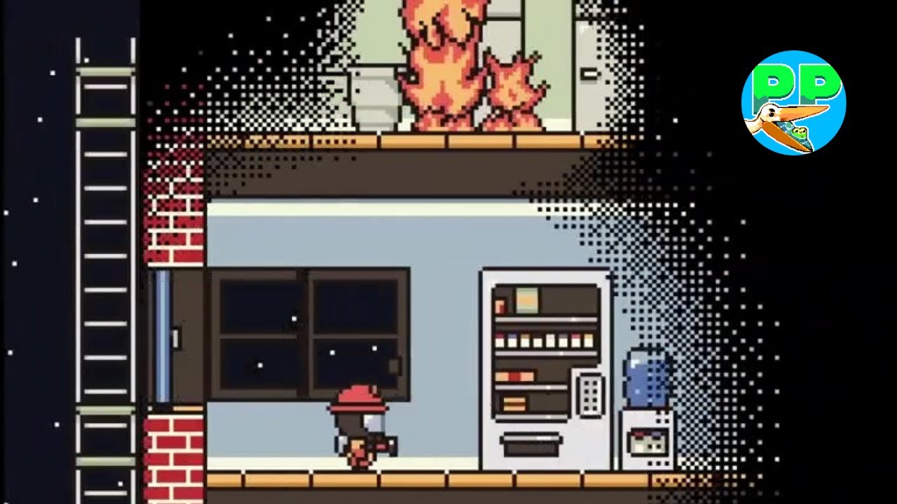 Мистер Спасение | Аркадный ретро-платформер | Пожарный экшен-рогалик | Инди-игра в центре внимани...