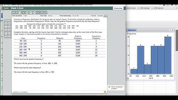 Frequency Distribution Table via Histogram in StatCrunch