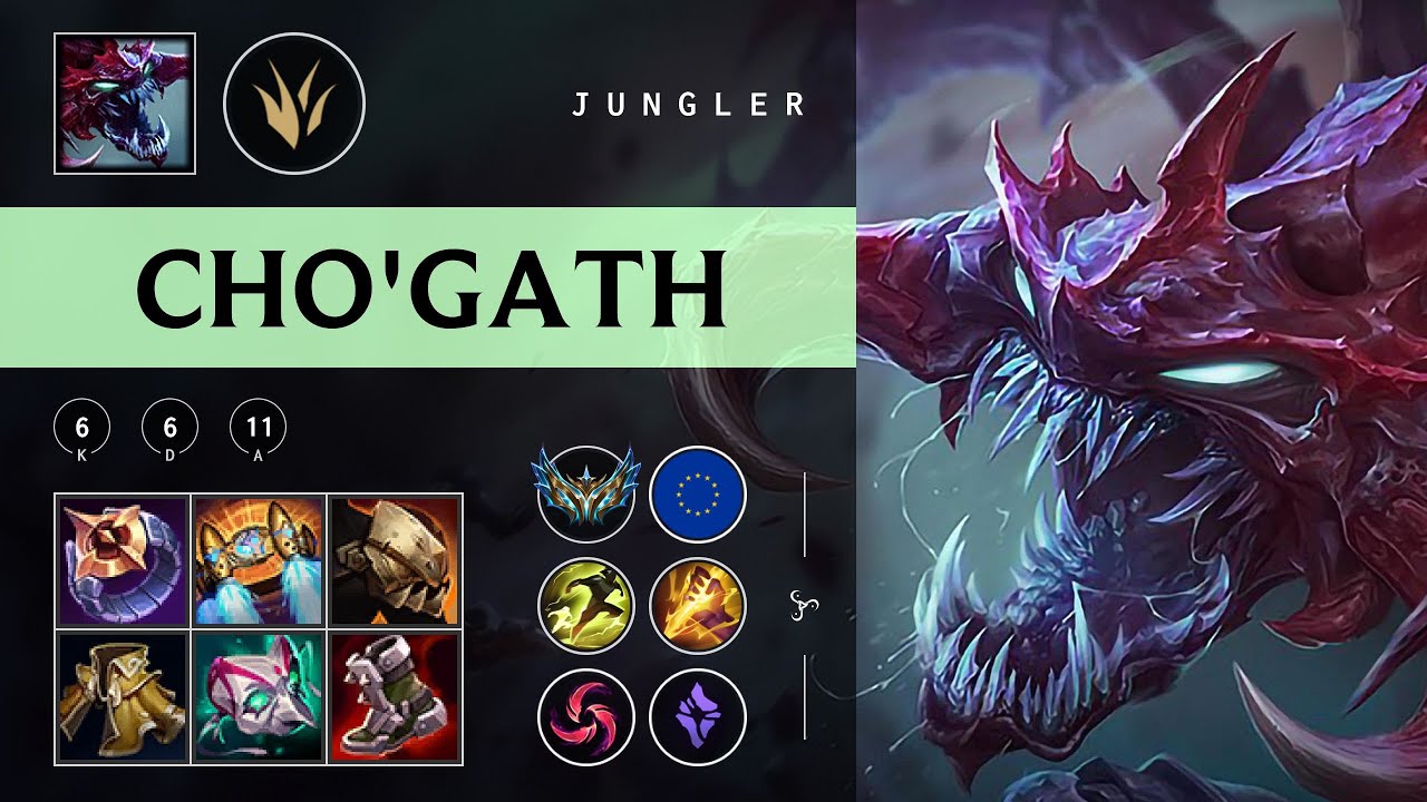 Cho'Gath Jungle vs Hecarim - EUW Challenger Patch 25.24