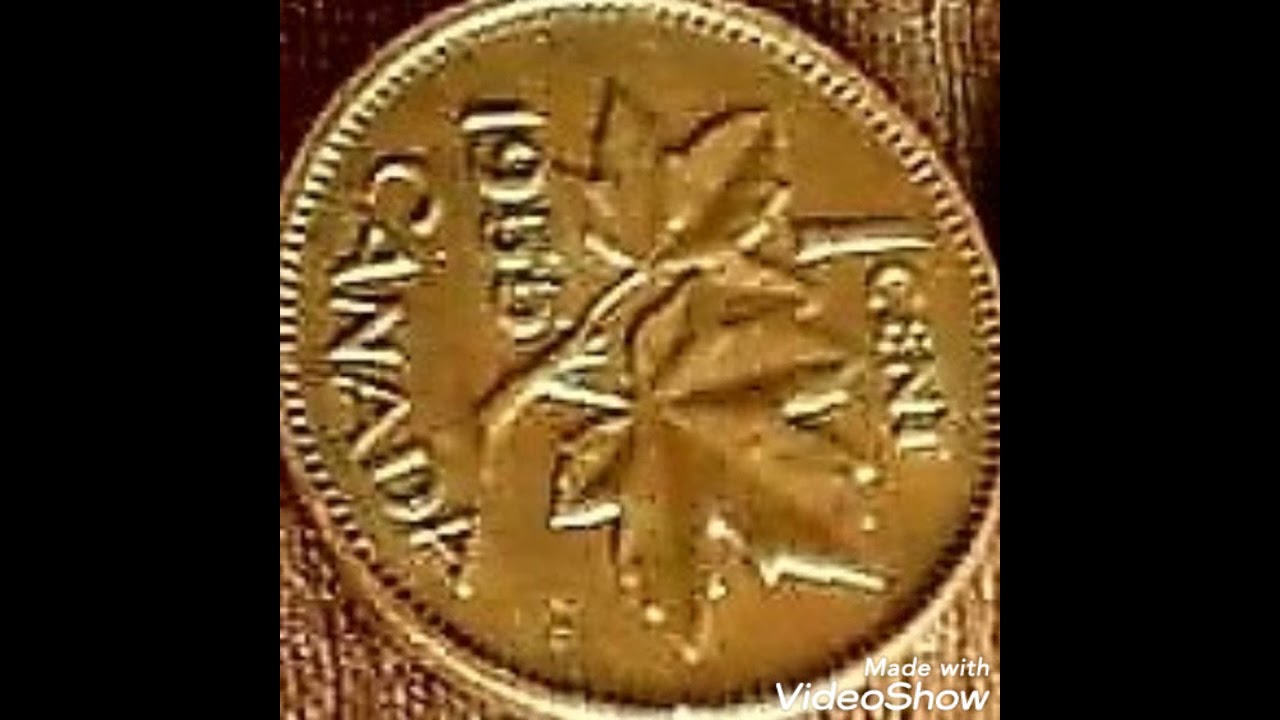 1 Cent 1955 Canadian pence worth money rare
