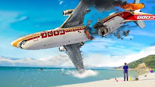Airplane Crashes On The WATER - Emergency Landing ! Besiege plane crash
