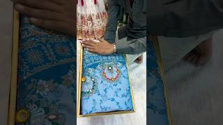 A very beautiful pure dola silk sky blue ￼colour Sarees #youtube #instagram #shorts #video #trending