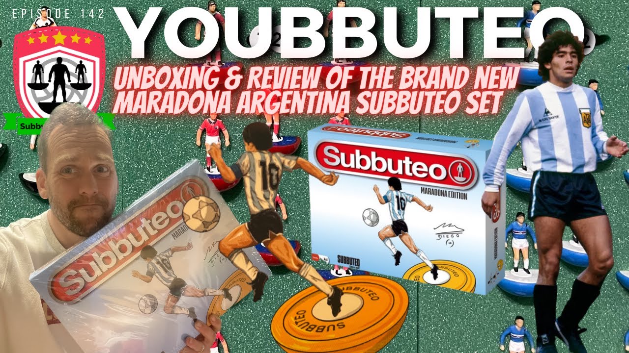 Unboxing & Review of Brand New Official Diego Maradona Subbuteo Set on  Youbbuteo 