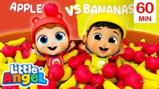 Apples? Bananas? | Little Angel Kids Songs & Nursery Rhymes | Colors for Kids
