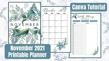 November 2021 CANVA Plan With Me ~ Creating My Planner Digitally ~ Canva TUTORIAL