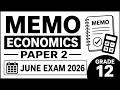 MEMO ECONOMICS PAPER 2 JUNE EXAM 2026 GRADE 12 THUNDEREDUC GRADE 12 ECONOMICS PAPER 2 2026