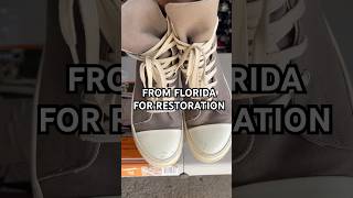 These Rick Owens Came from Florida for restoration #drkshdw #sneakercleaning #beforeandafter #shorts