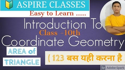 CLASS - 10th Maths chapter -7 Coordinate Geometry Exercise -7.3 Area of Triangle