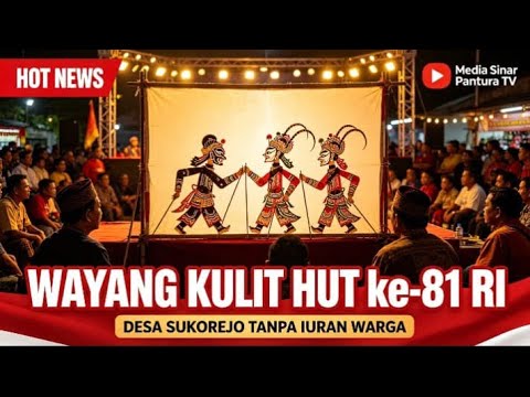 Pagelaran Wayang Kulit Meriahkan HUT Ke-81 RI di Desa Sukorejo
