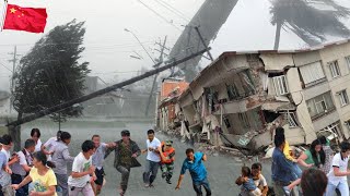 2 minutes ago! Devastation in China! Storm winds of 201 km/h, hail destroyed houses and cars