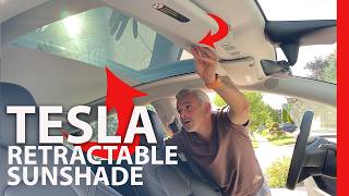 Tesla Model Y Integrated Electric Retractable SunShade Review and Setup