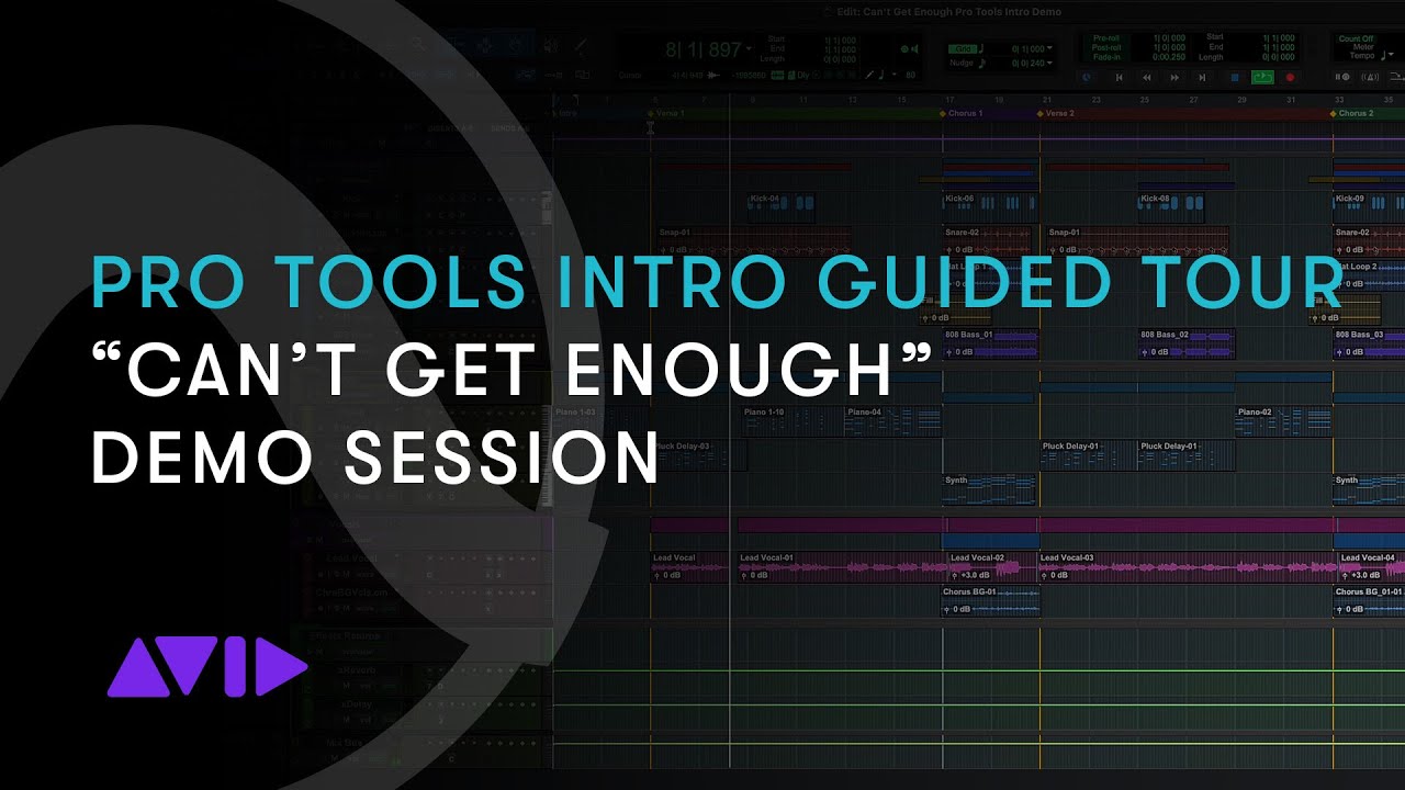 Pro tools intro guided tour can t get enough demo session youtube