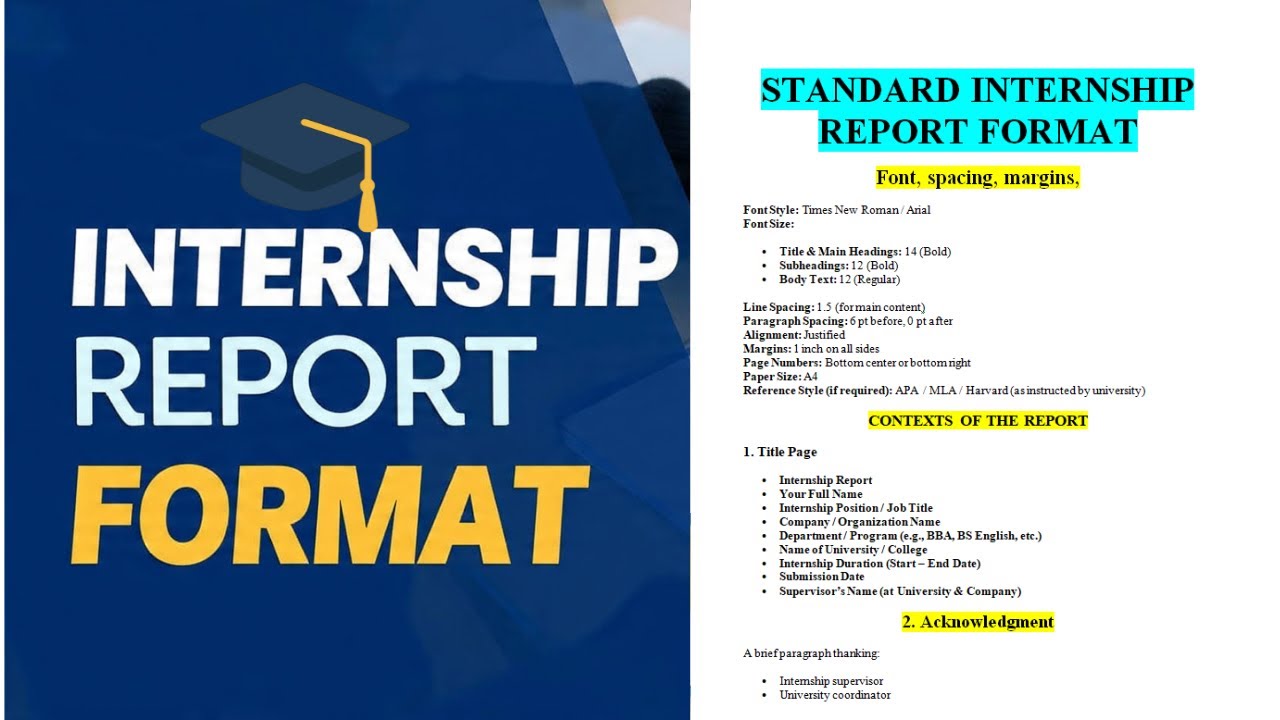 How to Write a Standard Internship Report | Full Format Explained - YouTube