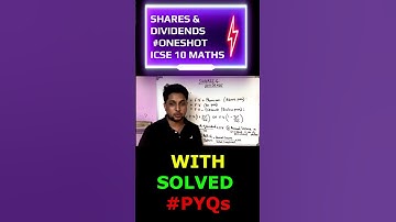#shorts  Shares & Dividends #icseclass10