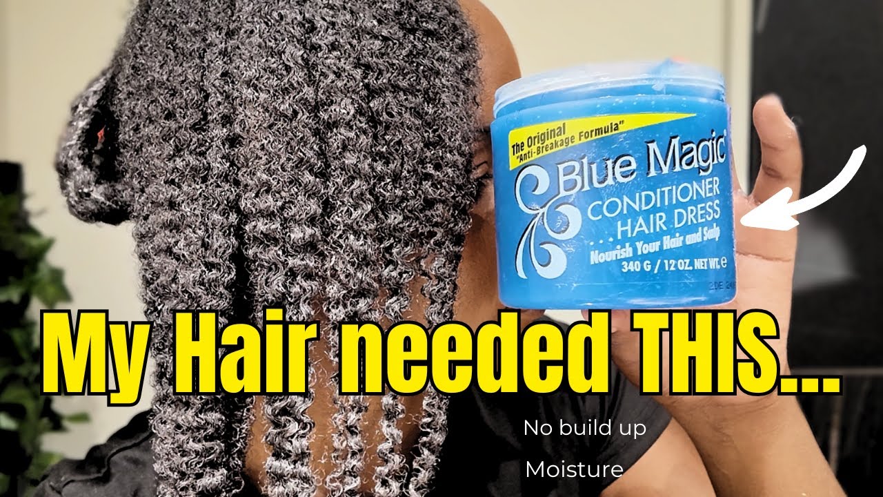 Blue magic made my hair routine 10x easier💦! no Stress, no frizz, Just moisture 🌿