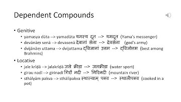 Lesson 24 - Tatpuruṣa Compounds