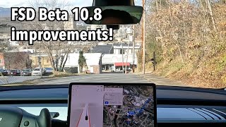 Tesla FSD beta 10.8: improvements! (and some regression)