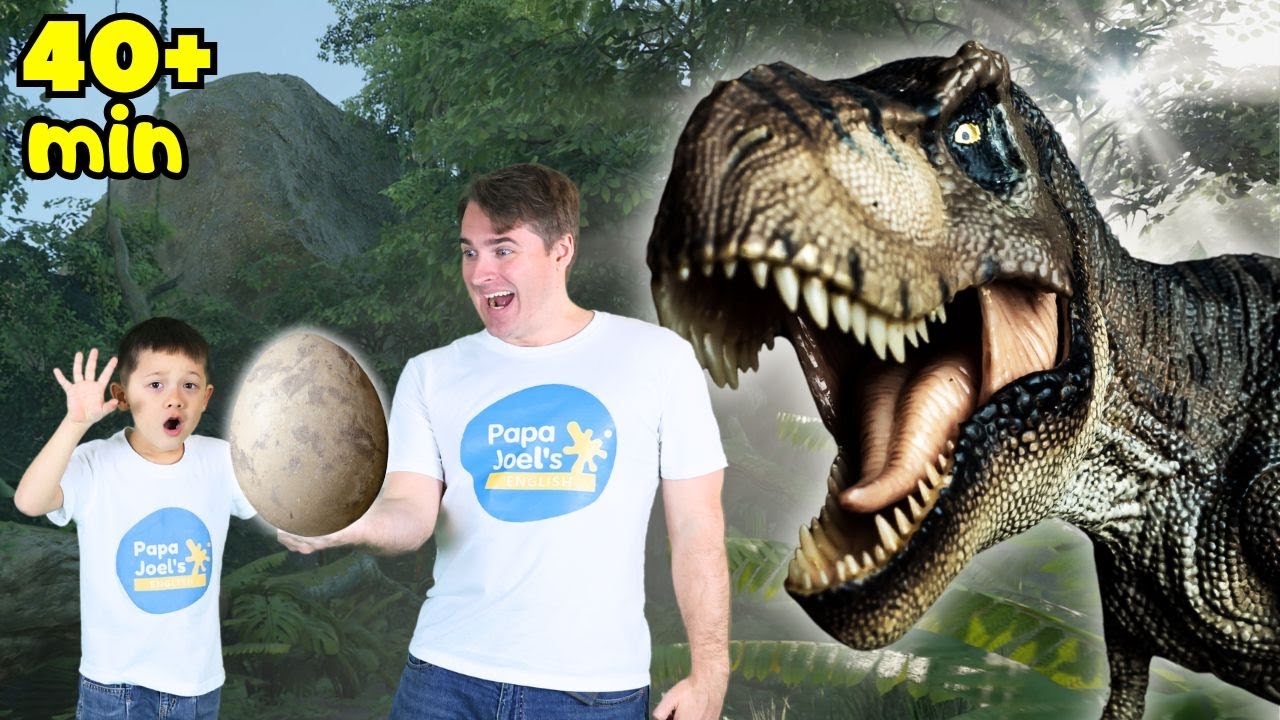 Baby T rex Egg Hunt | Educational Dinosaur Videos for Kids by Papa