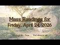 April 24, 2026, Mass Readings (Scripture Readings for Today)