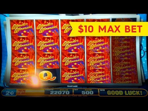 Wonder Woman Wild Slot - BIG WIN BONUS - $10 Max Bet!