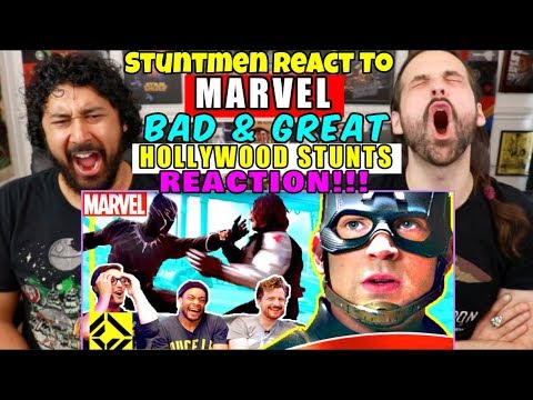 stuntmen-react-to-marvel-bad-&-great-hollywood-stunts---reaction!!!