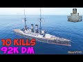 World of warships  mikasa  10 kills  92k damage  replay gameplay 4k 60 fps