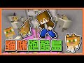 『Minecraft：小朋友跑酷上樓梯』100隻貓咪等候我們🔥【貓咪跑酷島】學生嫌棄太簡單？我們等著瞧😂|| 跑酷星期四【巧克力】