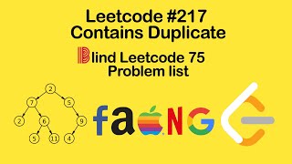 Leetcode #217. Contains Duplicate Solution - Blind 75 Leetcode Questions
