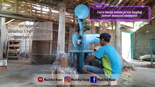 Press baglog jamur tiram