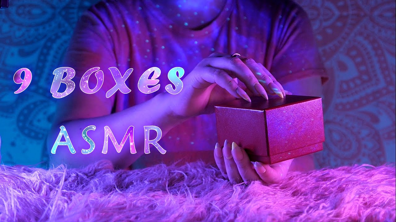 🎧ASMR 🎁 1H of Tapping, Scratching and Scratchy Tapping on 9 BOXES / NO TALKING