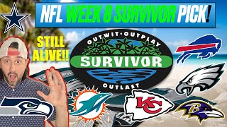 NFL Week 8 Survivor Pool Pick | OUR WINNING STRATEGY| STILL ALIVE! #NFL #nflweek8 #football