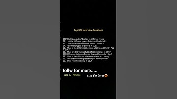 MOST  ASKED SQL INTERVIEW QUESTIONS ||#coding #frontend #sql