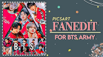 Picsart fanedit tutorial | Fanedit for Idol | Easy Fanedit tutorial | Arora galaxy | BTS | BTS edit
