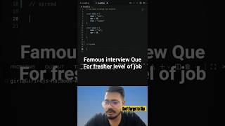 famous js interview Question #jsinterview #coding #javascript | merge to objects in js
