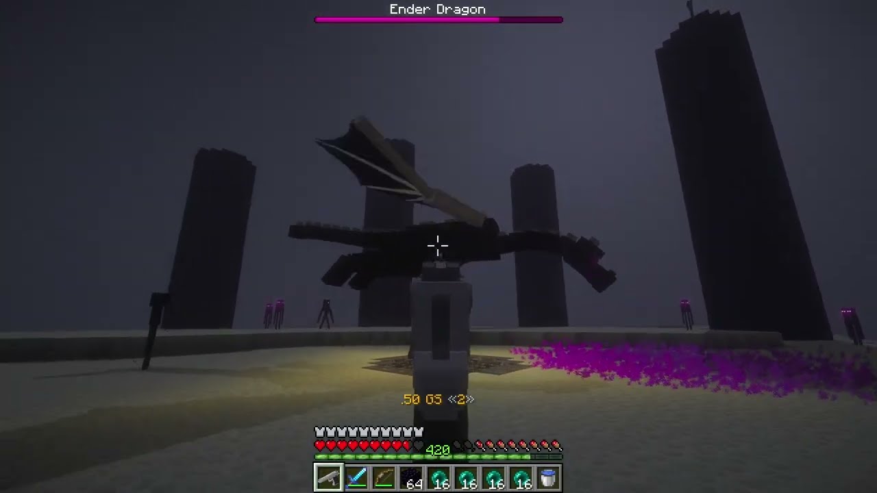 speedrunning minecraft with a gun