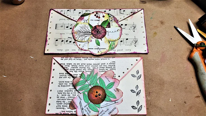 Junk Journal Using Up Book Pages Ep 55 Easy Fun Flower Envelopes Tutorial ~ Paper Outpost !!:)
